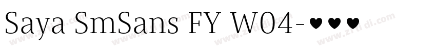 Saya SmSans FY W04字体转换